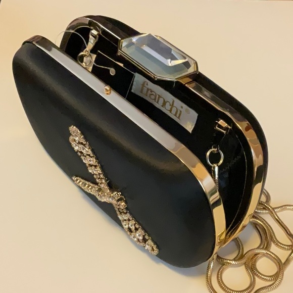 Franchi Handbags - Franchi Evening Silk Clutch Designed In Italy